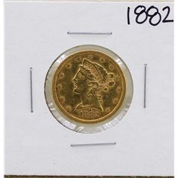 1882-S $5 Liberty Head Half Eagle Gold Coin
