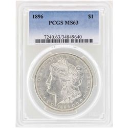 1896 $1 Morgan Silver Dollar Coin PCGS MS63