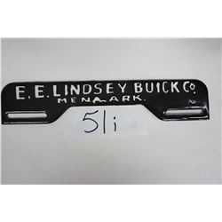10" E.E. Lindsey Buick Co.  Mena Ark. License Plate Topper