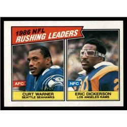 1987 Topps Football #229 - Eric Dickerson / Curt Warner Rushing Leaders