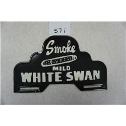 10"x6" Smoke Mild White Swan (Cigars), License Plate Topper