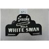 Image 1 : 10"x6" Smoke Mild White Swan (Cigars), License Plate Topper