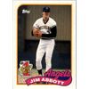 Image 1 : 1989 Topps Baseball #573 Jim Abbott RC Rookie Card