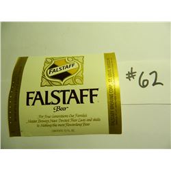 Twenty (20) 1970's Falstaff Beer Bottle Labels for 12 oz, Un-Used