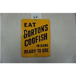 6"x8" Eat Gorton's Codfish in Cans, Ready to Use door push plate