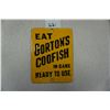 Image 1 : 6"x8" Eat Gorton's Codfish in Cans, Ready to Use door push plate