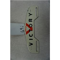 10"x3" "Victory" License Plate Topper, reference to WWII