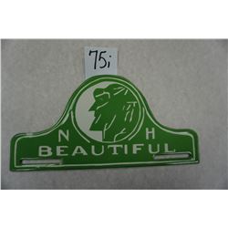 10"x5" New Hampshire license plate topper