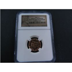 2009 Lincoln One Cent, Birth & Childhood, NGC graded MS66RD, First Day of Issue