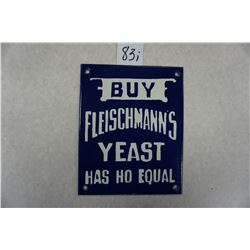 7.5"x6" Fleischmann's Yeast door push or trade sign