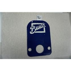 9"x6" Buick Door Plate, white on blue