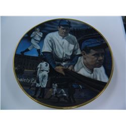 4.25" "The Sultan of Swat" Babe Ruth Porcelain Plate from 1988, each plate is #d, Only 714 Made!