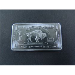 One Ounce .999 Fine Iron Bullion Bar