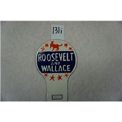 6"x4" Roosevelt and Wallace, license topper