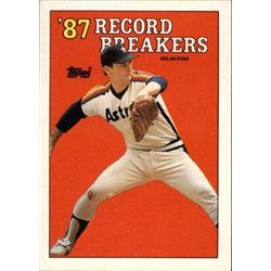 TWO (2) 1988 Topps #6 '87 Record Breakers Nolan Ryan Houston Astros Baseball Card