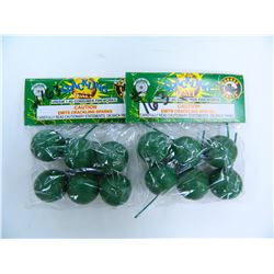 Two (2) packs of Crackling Balls, 6 balls per package, light and emits crackling sparks