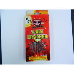 One Box of 1.5" Firecrackers, One Hundred (100) pcs per box, Sky Bacon