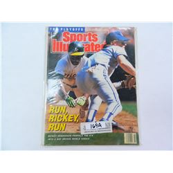 October 16th 1989 Sports Illustrated with Rickey Henderson (A's) on Cover