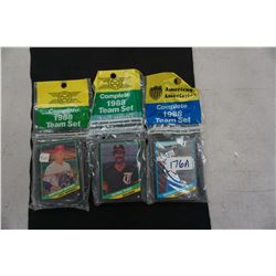 Three 1988 (3) American Association Minor League Team Sets, All One Money, LOOK! Randy Johnson