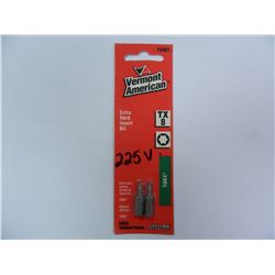Vermont American 15401 Security Torx Screwdriving Insert Bit, TX8 - 2/Pk