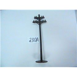 Vintage 7" Utility Post Plastic for Toy Trains, Marx Toys