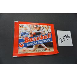 Box of 100 (One Hundred) Baseball 1983 Topps Album Stickers, Made in Italy, Unopened, Factory Sealed