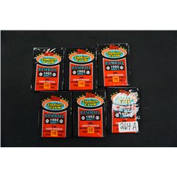 Six (6) 1992 Topps Stadium Club Series 3 Baseball Packs, 15 Cards Per Pack