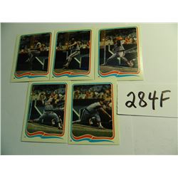 Five (5) Different 1985 Fleer Star Sticker of Tom Seaver, White Sox, All One Money! Estate Find