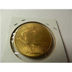 Gold 1908 NO Motto $20 Saint-Gaudens Double Eagle, AGW=.9675 ounce, Austin, Texas Estate Gold Hoard