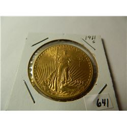 Gold 1911-S $20 Saint-Gaudens Double Eagle, AGW=.9675 ounce, Pre-'33 Gold from Austin, Texas Estate