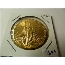 Gold 1926 $20 Saint-Gaudens Double Eagle, AGW=.9675 ounce, Pre-'33 Gold from Austin, Texas Estate