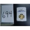 Image 1 : Gold 2010 $25 U.S. Eagle, Early Releases, NGC graded MS70, 1/2 Ounce Fine Gold