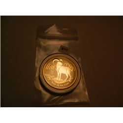 One Ounce .9999 Fine GOLD, 2015 Australia Year of the Goat, $100 Coin. AGW= One Ounce Fine Gold