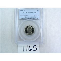 FOUR (4) 1990-S Five Cents PCGS Graded PR69 DC