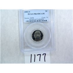 2002-S Five Cents PCGS Graded PR69 DC