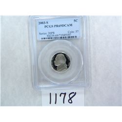 TEN (10) 2003-S Five Cents PCGS Graded PR69 DC
