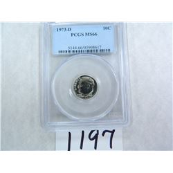 1973-D Roosevelt Dime PCGS Graded MS66
