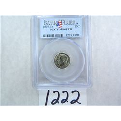2007-D Roosevelt Dime PCGS Graded MS68 FB