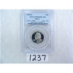 1994-S SILVER Washington Quarter PCGS Graded PR69 DC