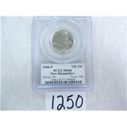 2000-P New Hampshire Quarter PCGS graded MS66