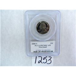 2000-S Maryland Quarter PCGS Graded PR70 DC