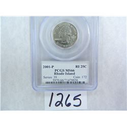 2001-P Rhode Island Quarter PCGS graded MS66