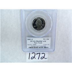 SIX (6) 2001-S New York Quarter PCGS Graded PR69 DC