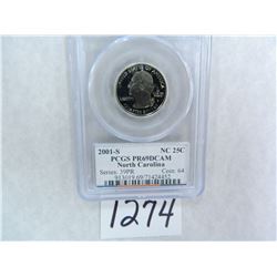 2001-S North Carolina Quarter PCGS Graded PR69 DC