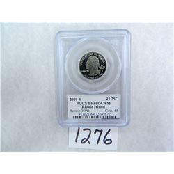 TWO (2) 2001-S Rhode Island Quarter PCGS Graded PR69 DC