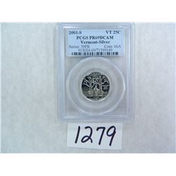 2001-S SILVER Vermont Quarter PCGS Graded PR69 DC