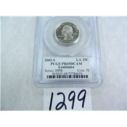 FOUR (4) 2002-S Louisiana Quarter PCGS Graded PR69 DC