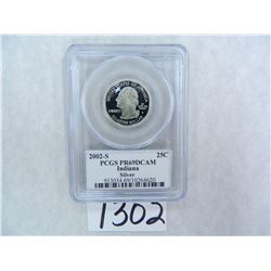 2002-S SILVER Indiana Quarter PCGS Graded PR69 DC