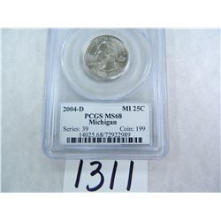 2004-D Michigan Quarter PCGS Graded MS68
