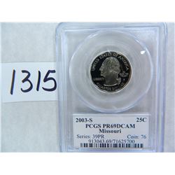2003-S Missouri Quarter PCGS Graded PR69 DC